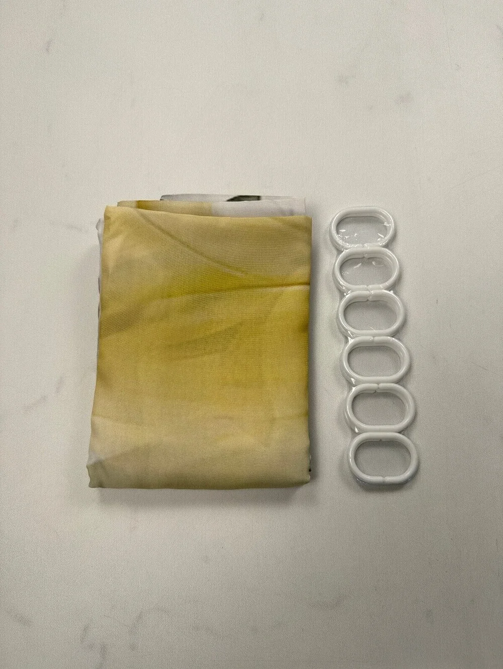 Shower Curtain Panel Roller Blinds Yellow Modern -